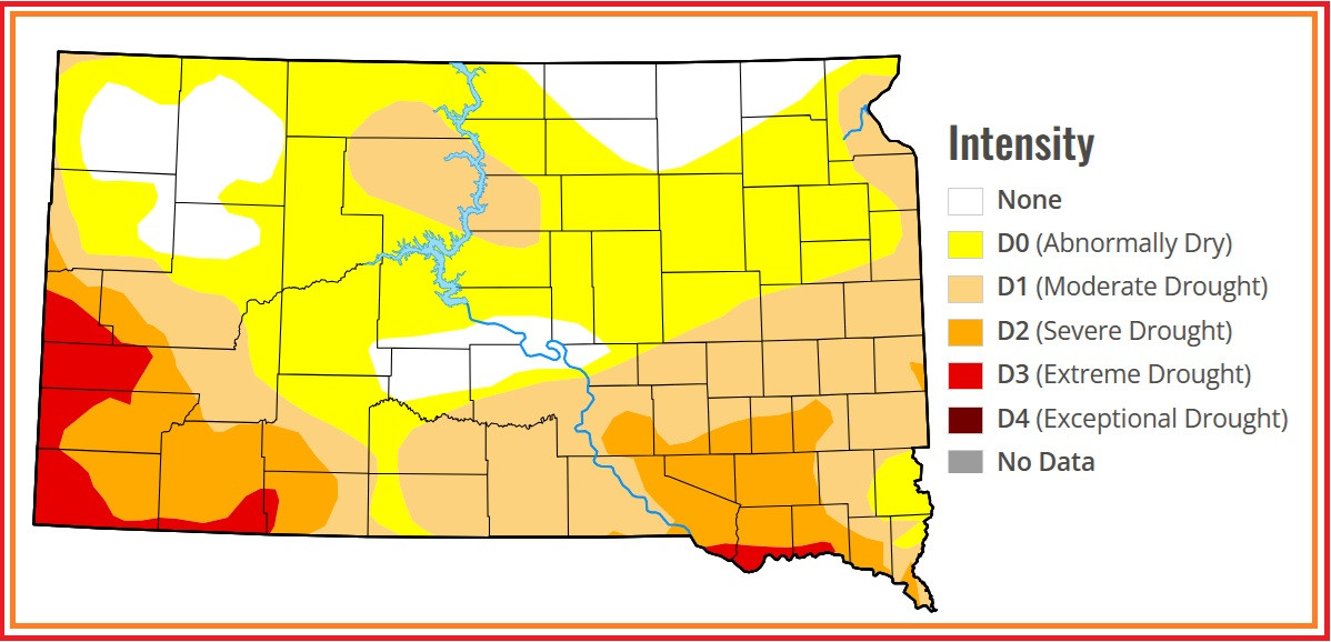 Weekly drought monitor map released