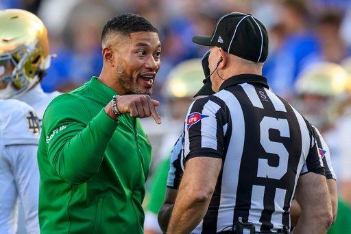 No. 5 Notre Dame seeks a reset against Navy after a controversial loss at BYU
