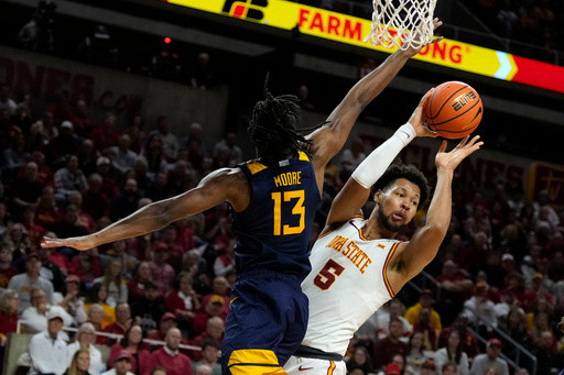 Momcilovic’s 8 3-pointers, Jefferson’s triple-double lead No. 3 Iowa State past Mountaineers 80-59