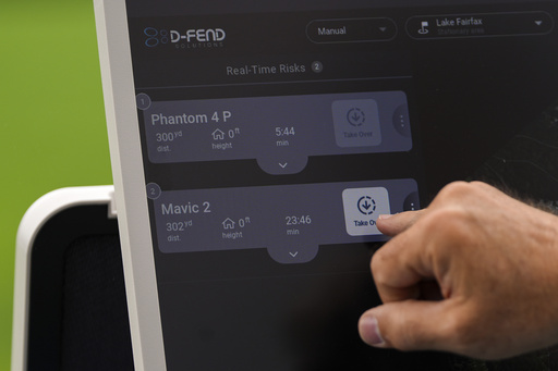 D-Fend Solutions counter drone technology is demonstrated, Wednesday, May 14, 2025, in Reston, Va. (AP Photo/Julia Demaree Nikhinson)