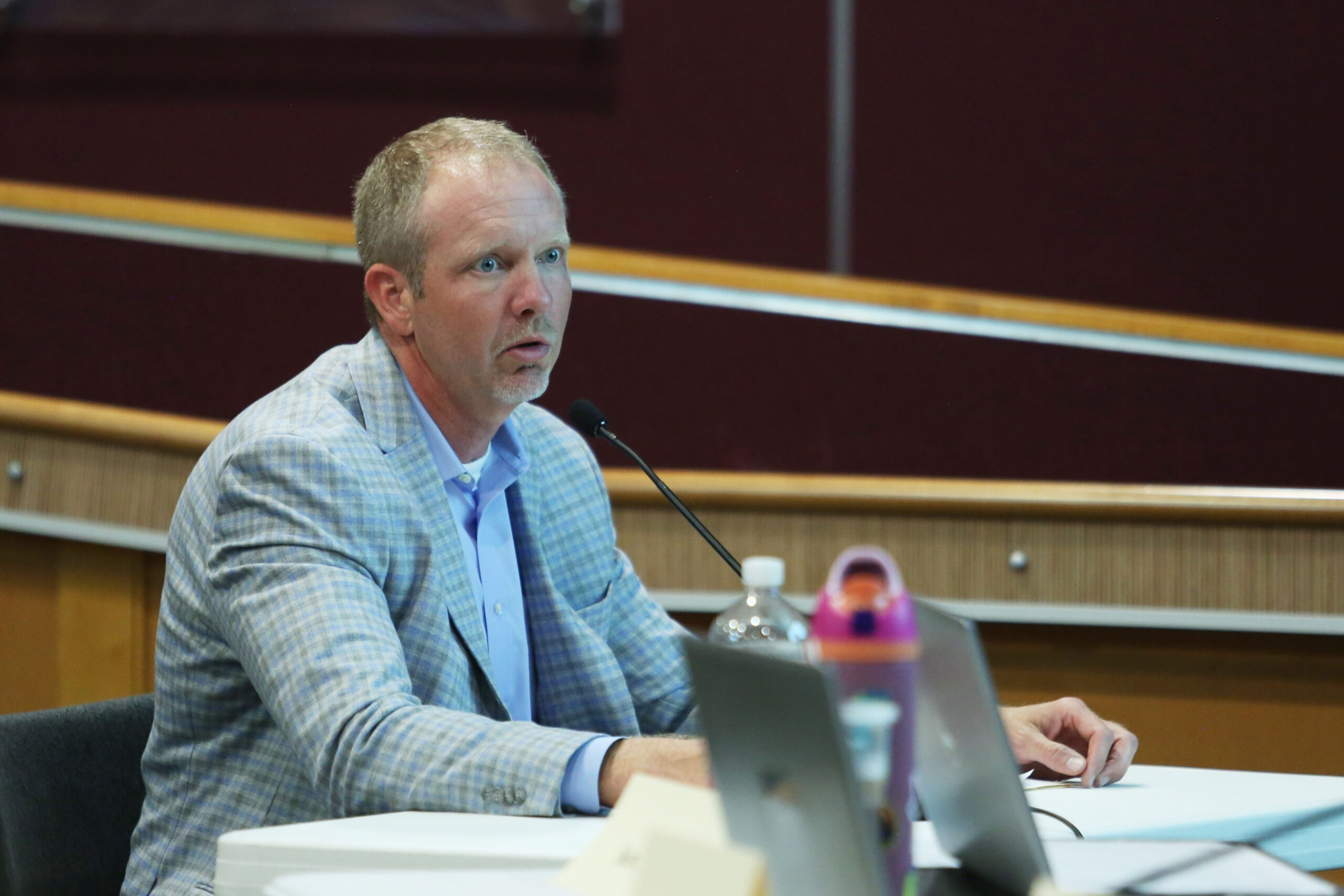 City of Sioux Falls Finance Director Shawn Pritchett speaks to a legislative committee on June 25, 2025. (Makenzie Huber/South Dakota Searchlight)