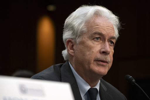 FILE - Former CIA director William Burns speaks during a hearing, March 11, 2024, in Washington. (AP Photo/Mark Schiefelbein, File)