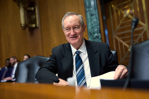 Senate Finance Committee Chairman Mike Crapo, R-Idaho, arrives for a hearing with Treasury Secretary Scott Bessent on his budget requests for fiscal year 2026, at the Capitol in Washington, Thursday, June 12, 2025. (AP Photo/J. Scott Applewhite)