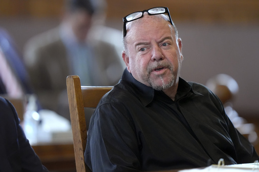FILE - Steve Kramer is seated June 5, 2024, at Superior Court, in Laconia, N.H., during his arraignment in connection with charges of voter suppression and impersonating a candidate. (AP Photo/Steven Senne, Pool)