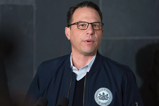 FILE - Governor Josh Shapiro speaks during a news conference regarding the shooting at UPMC Memorial Hospital in York, Pa. on Feb. 22, 2025. (AP Photo/Matt Rourke, File)