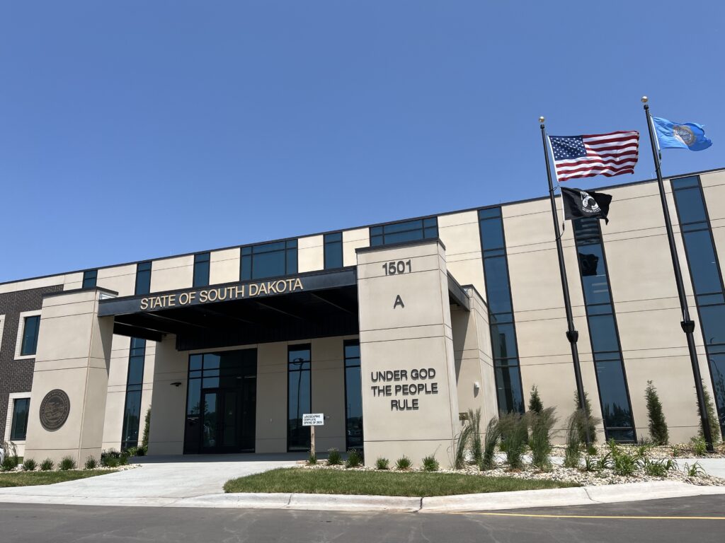 The Sioux Falls One Stop houses offices for several state departments, including Health, Social Services and Revenue. (Makenzie Huber/South Dakota Searchlight)