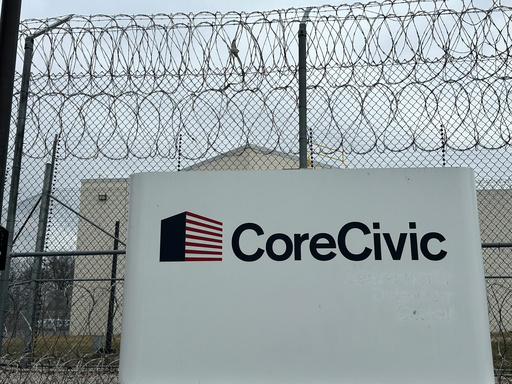 A judge has halted CoreCivic, on Wednesday, June 4, 2025, from housing immigrants facing possible deportation in a shuttered facility that the private prison operator now calls the Midwest Regional Reception Center, in Leavenworth, Kan., pictured Monday, March 3, 2025, unless it can get a permit from frustrated city officials. (AP Photo/Nick Ingram)
