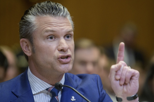 Secretary of Defense Pete Hegseth testifies during a Senate Committee on Appropriations subcommittee hearing to examine proposed budget estimates for fiscal year 2026 for the Department of Defense, on Capitol Hill, Wednesday, June 11, 2025, in Washington. (AP Photo/Rod Lamkey, Jr.)