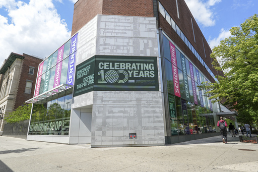 This photo provided by the New York Public Library shows the exterior of the Schomburg Center for Research in Black Culture in New York on May 7, 2025. (Jonathan Blanc/New York Public Library via AP)