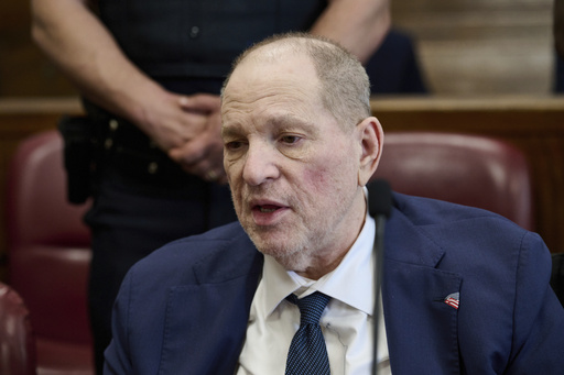 Harvey Weinstein jokes with press photographers in Manhattan criminal court as the jury in his retrial deliberates, Wednesday, June 11, 2025, in New York. Curtis Means/Pool Photo via AP)