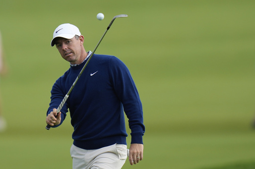 Rory McIlroy, of Northern Ireland, is seen during a practice round ahead of the U.S. Open golf tournament at Oakmont Country Club Tuesday, June 10, 2025, in Oakmont, Pa. (AP Photo/Seth Wenig)
