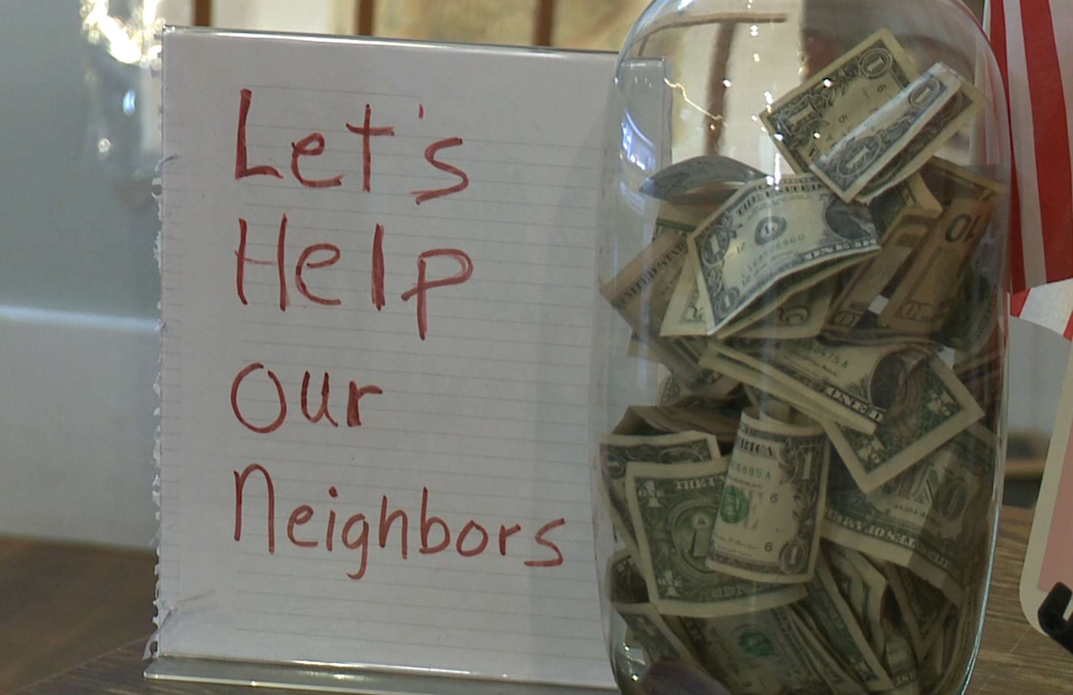 Muddy Mo's Coffee House put out a tip jar this spring to fundraise money to keep the Lutheran Social Services Yankton office open. (Courtesy of Dakota News Now)