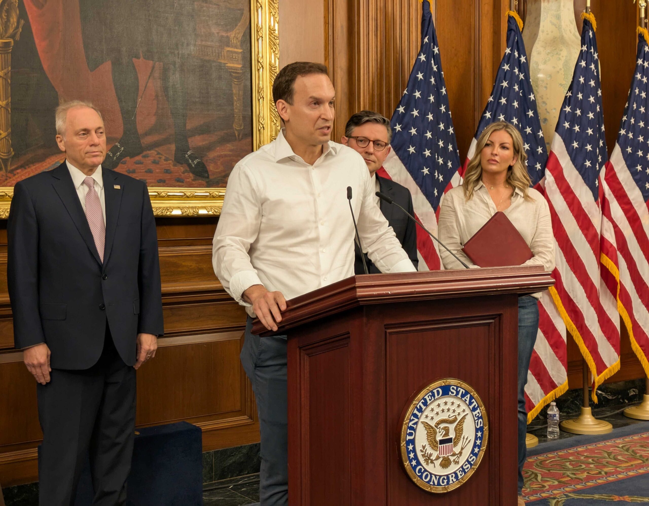 Paul Danos, vice president of domestic operations at Danos and Curole in Houma, Louisiana, advocated for energy provisions in the Republican tax and spending bill at a weekly House Republican press conference on Tuesday, June 24, 2025, at the U.S. Capitol. (Photo by Ashley Murray/States Newsroom)
