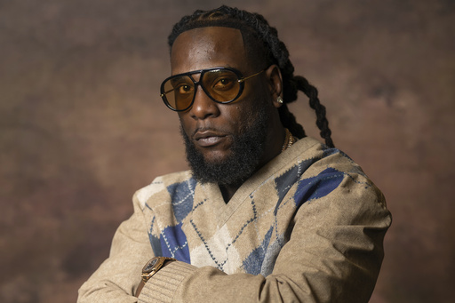 Burna Boy poses for a portrait on Thursday, May 8, 2025, in New York. (AP Photo/Gary Gerard Hamilton)