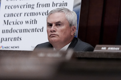 Rep. Jamie Comer, R-Ky., looks on during a House Committee on Oversight and Government Reform hearing, Thursday, June 12, 2025, at the U.S. Capitol in Washington. (AP Photo/Julia Demaree Nikhinson)