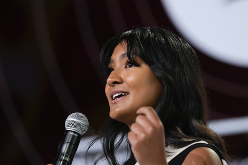 FILE - Activist Deja Foxx participates in the Global Citizen NOW conference in New York, April 28, 2023. (AP Photo/Seth Wenig, File)