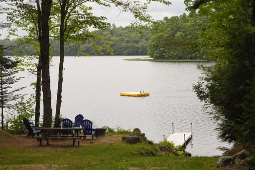 Crawford Pond is seen Wednesday, July 9, 2025, in Union, Maine. Police are investigating the murder of a woman last seen paddleboarding on the pond. (AP Photo/Robert F. Bukaty)