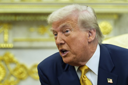 President Donald Trump meets with Philippine President Ferdinand Marcos Jr., in the Oval Office of the White House, Tuesday, July 22, 2025, in Washington. (AP Photo/Alex Brandon)