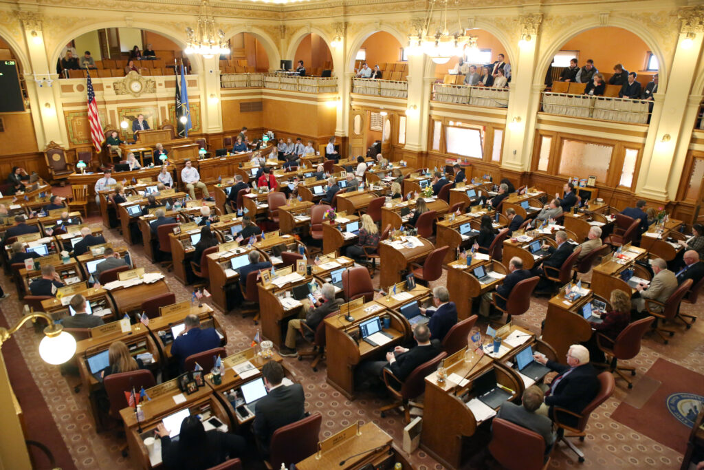 The South Dakota House of Representatives convenes on Feb. 5, 2024. (Makenzie Huber/South Dakota Searchlight)