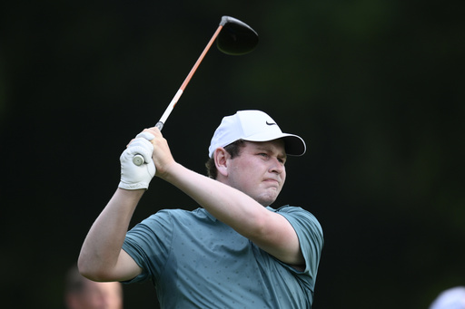 Robert MacIntyre, of Scotland, hits from the ninth tee during the first round of the BMW Championship golf tournament Thursday, Aug. 14, 2025, in Owings Mills, Md. (AP Photo/Nick Wass)