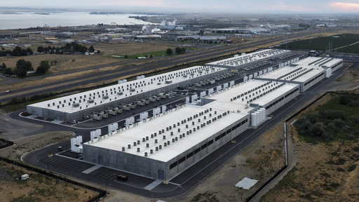FILE - Amazon Web Services data center is visible on Aug. 22, 2024, in Boardman, Ore. (AP Photo/Jenny Kane, File)