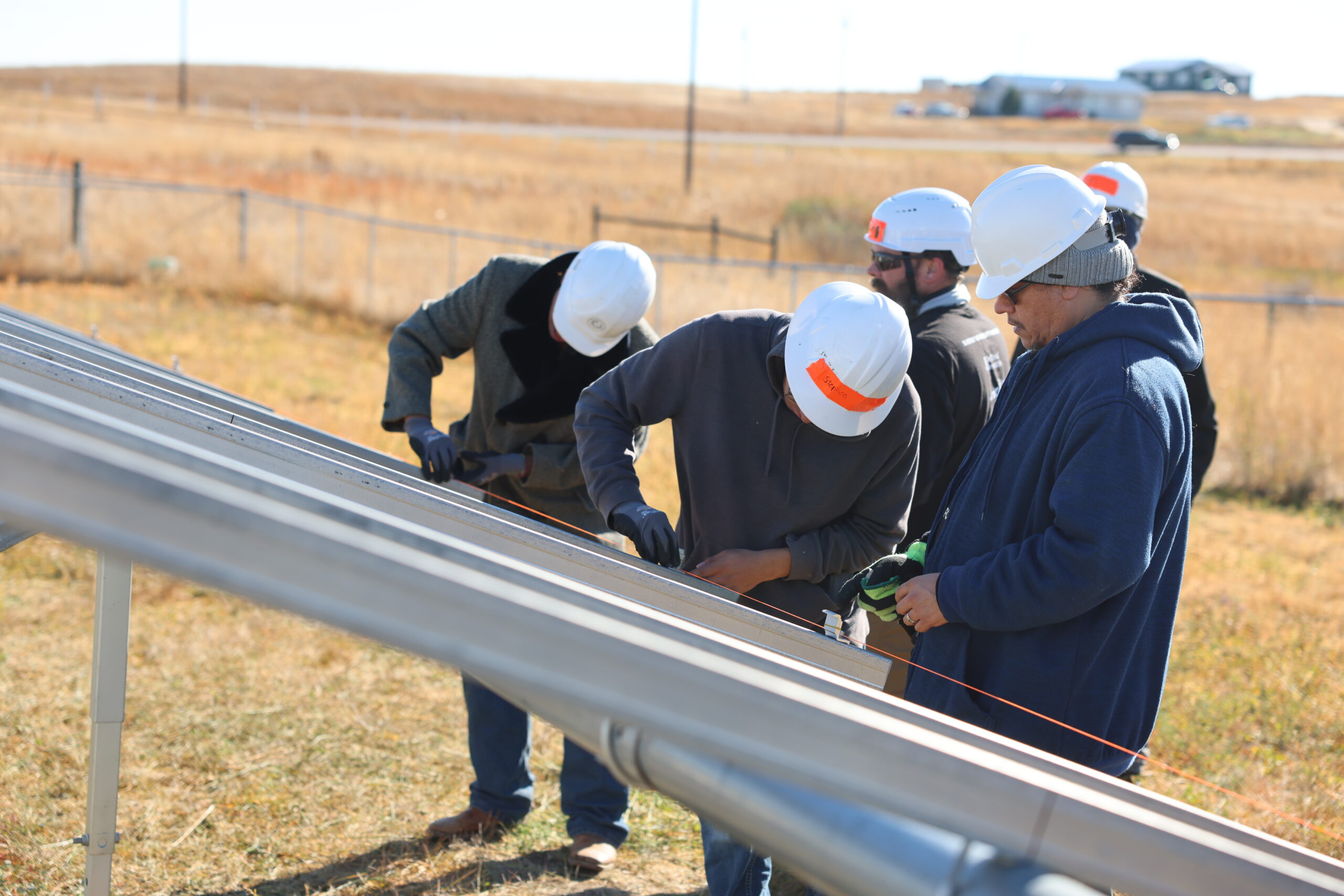 Solar panels are installed at a private residence on the Pine Ridge Reservation in southwestern South Dakota in late 2024. (Courtesy of Indigenized Energy)
