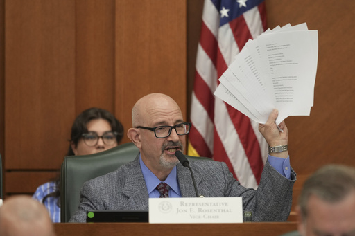 Texas state Rep. Jon E. Rosenthal speaks during a public hearing on congressional redistricting in Austin, Texas, Friday, Aug. 1, 2025. (AP Photo/Eric Gay)