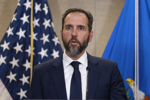 FILE - Special counsel Jack Smith speaks to the media about an indictment of former President Donald Trump, Aug. 1, 2023, at an office of the Department of Justice in Washington. (AP Photo/J. Scott Applewhite, File)
