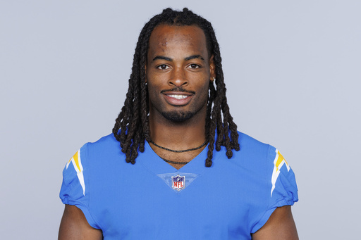 FILE - This is a 2025 photo of Najee Harris of the Los Angeles Chargers NFL football team. (AP Photo,File)