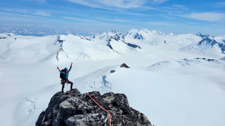 South Dakota Mines professor Mary Witlacil and her climbing partner, Sarah Malone, etched their names into mountaineering history when they became the first all-women team to summit Alaska’s Devil’s Thumb