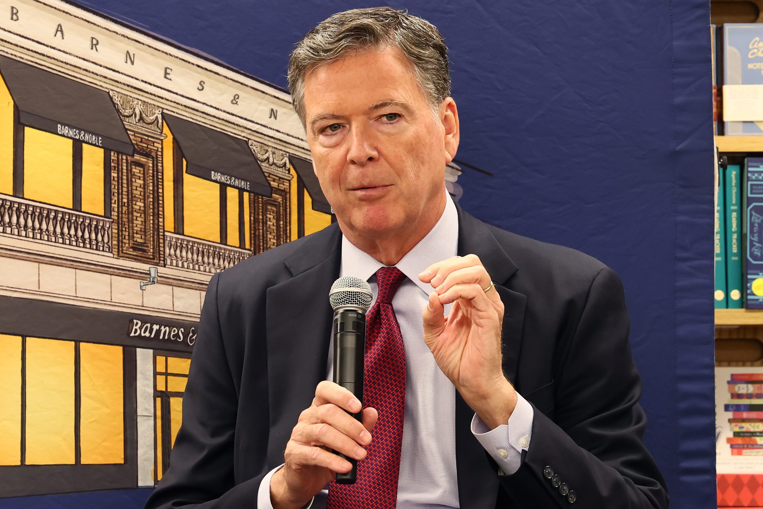 James Comey, former FBI Director, speaks at the Barnes & Noble Upper West Side on May 19, 2025 in New York City. (Photo by Michael M. Santiago/Getty Images)