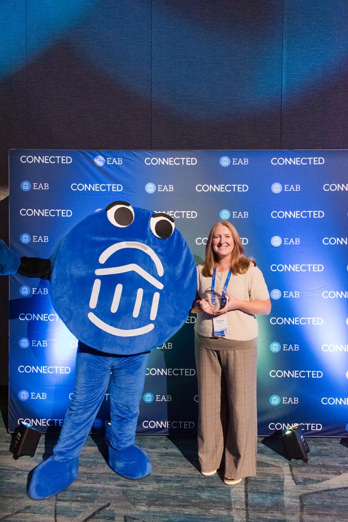 EAB named South Dakota Mines the winner of its Return on Education award, which recognizes an institution that has seen significant and measurable results from its efforts to help students persist, graduate and thrive. EAB presented Corinne Heiberger, the university’s interim associate vice president of student success and director of career services, with the award at CONNECTED25, a three-day gathering of thousands of student success leaders from progressive community colleges as well as four-year colleges and universities.