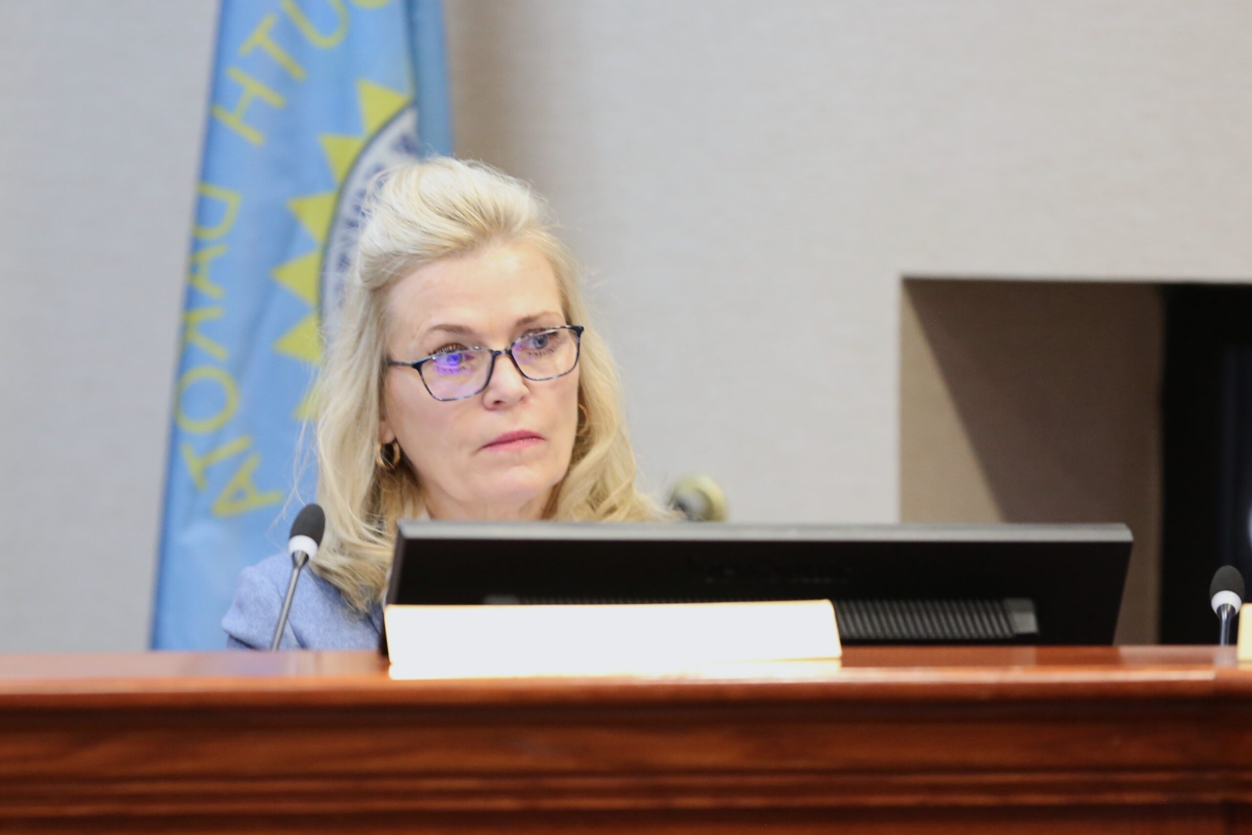 Rep. Josephine Garcia, R-Watertown, listens to a presentation on the House Education Committee on Jan. 22, 2025. (Makenzie Huber/South Dakota Searchlight)