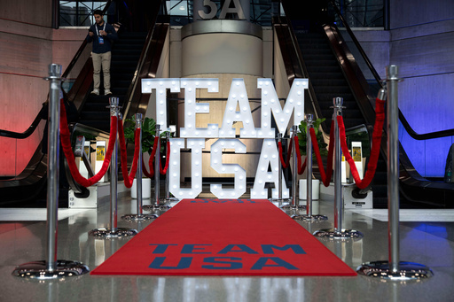 A general view shows Team USA Media Summit, on Wednesday, Oct. 29, 2025, in New York. (AP Photo/Yuki Iwamura)