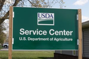 Warsaw - Circa May 2023: USDA Service Center. The US Department of Agriculture is responsible for laws related to farming, forestry, and food.