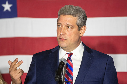 FILE - Democratic Senate candidate Tim Ryan, D-Ohio, gives his concession speech to Republican candidate JD Vance at an election night event for Ryan in Boardman, Ohio Tuesday, Nov. 8, 2022. (AP Photo/Phil Long, File)