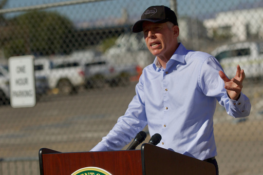 U.S. Secretary of Energy Chris Wright comments on the National Nuclear Security Administration furloughing 1,400 federal workers as part of the shutdown which began Oct. 1, during a news conference at the Nevada National Security Site (NNSS) in Las Vegas on Monday Oct. 20, 2025. (AP Photo/Ty ONeil)