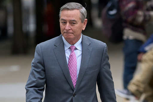 FILE - Former Tennessee House Speaker Glen Casada arrives at the federal courthouse in Nashville, Tenn., on May 9, 2025. (AP Photo/George Walker IV, File)