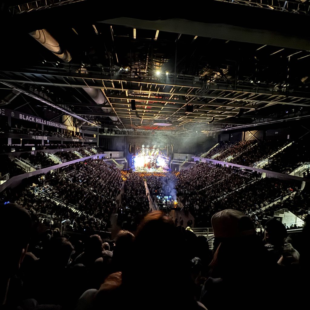Crowd at the Monument for Zach Top